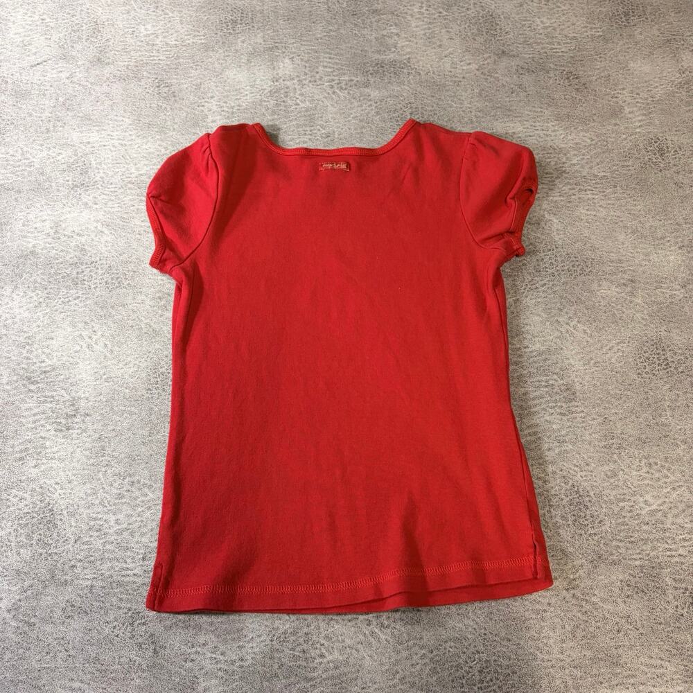 Red Baby Phat Ruched Graphic Embellished Tee - Picture 4 of 5